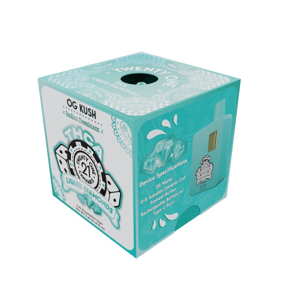 THCA Diamond ３Ｇ 3G ThcA Dispo Vape | Twenty One | Potent Liquid Diamonds Blend