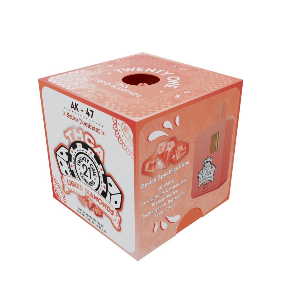 3G ThcA Dispo Vape | Twenty One | Potent Liquid Diamonds Blend